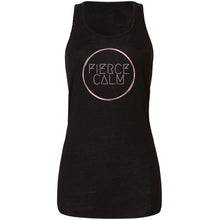Load image into Gallery viewer, Fierce Calm Yoga Vest - rose gold logo